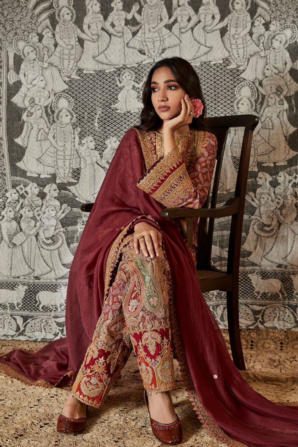 Mauve kurta set