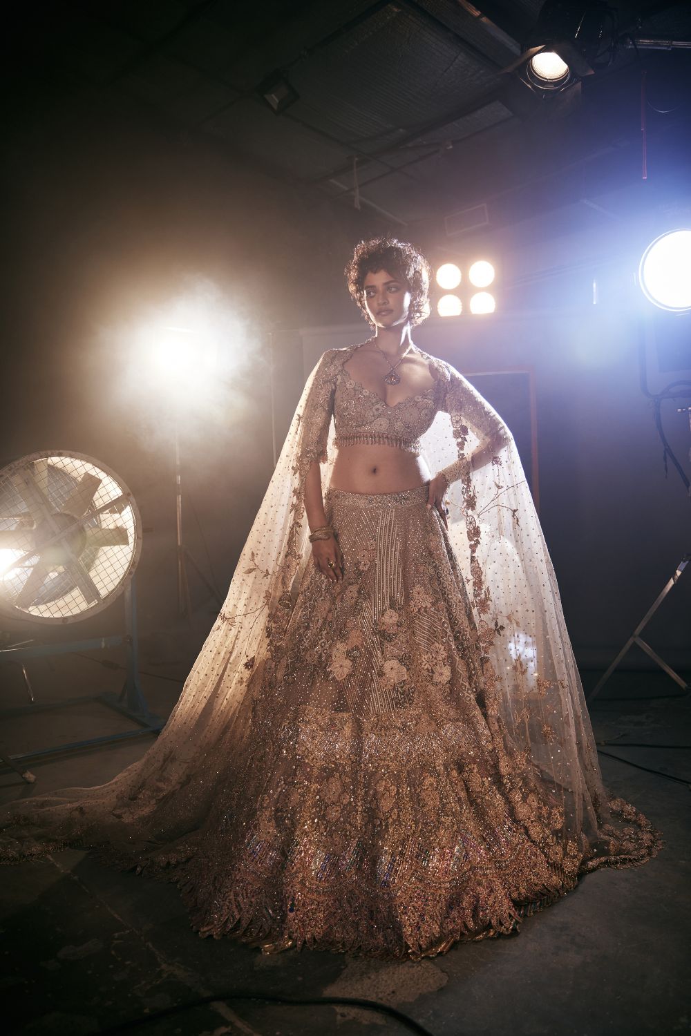 Pale ivory-beige Lehenga Set