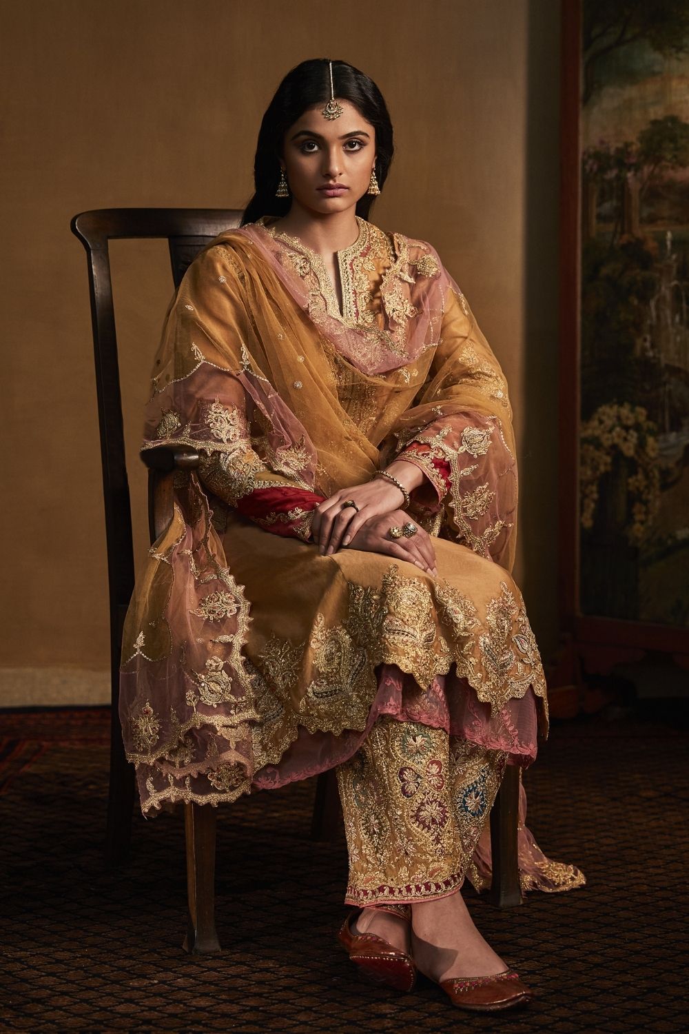 Mustard Kalidar Salwar Set