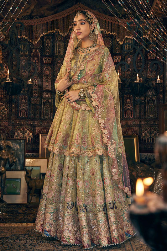 Chartreuse green Sharara Set