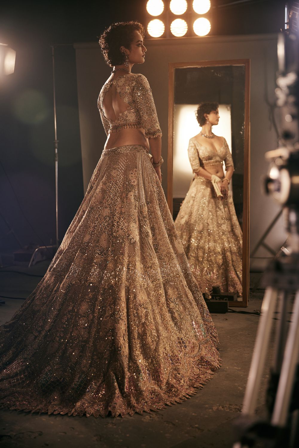 Pale ivory-beige Lehenga Set