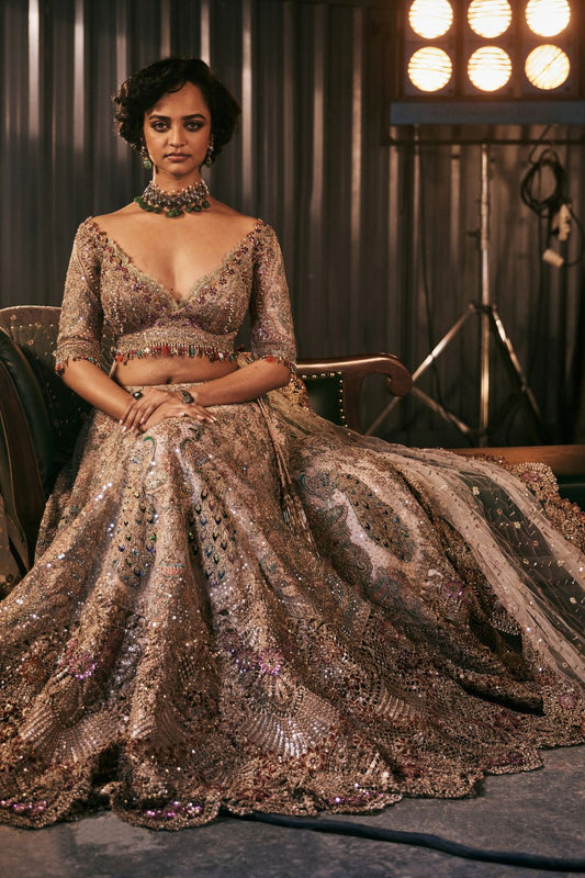 Ecru  Lehenga Set