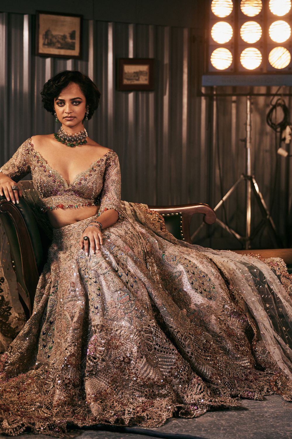 Ecru  Lehenga Set