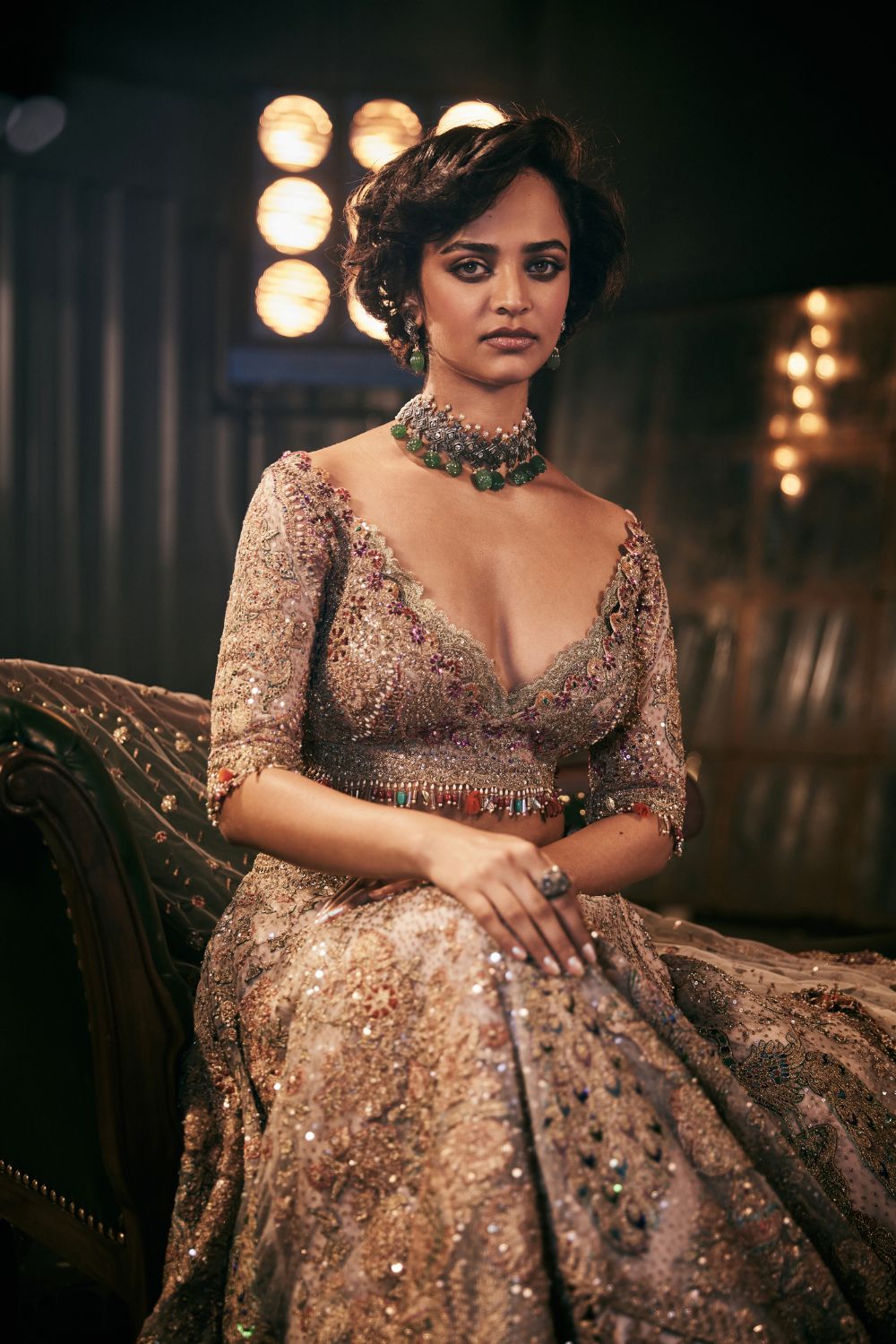 Ecru  Lehenga Set