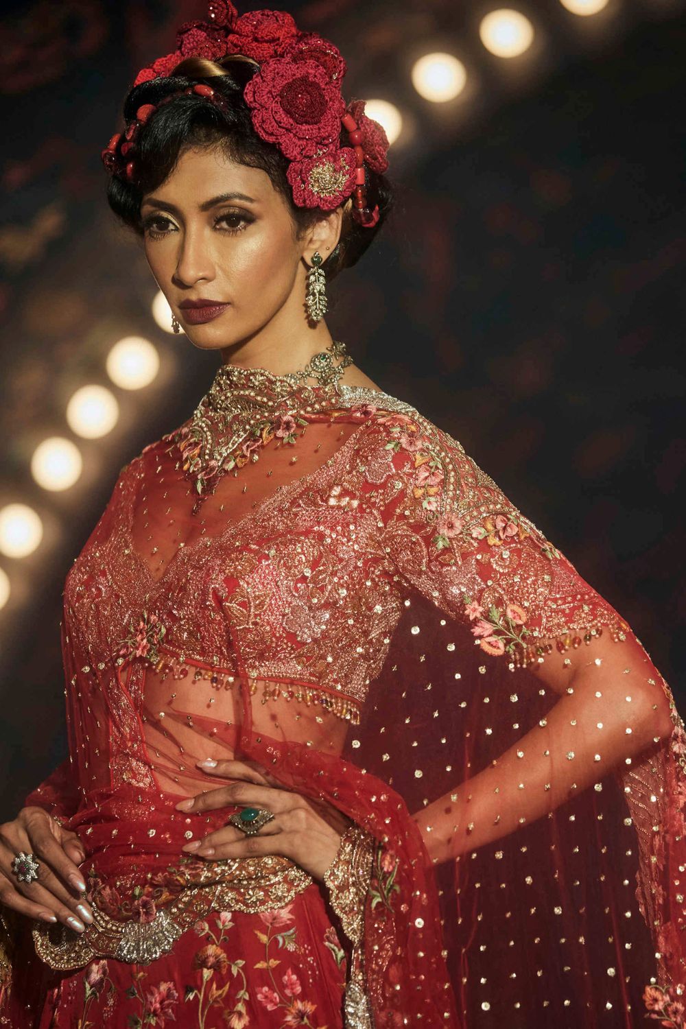 Cherry Red Lehenga Set