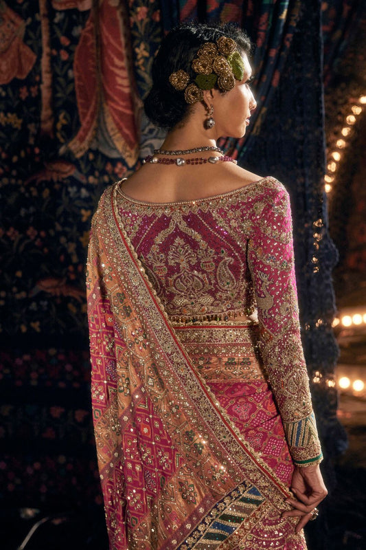 Rani Pink Saree Set