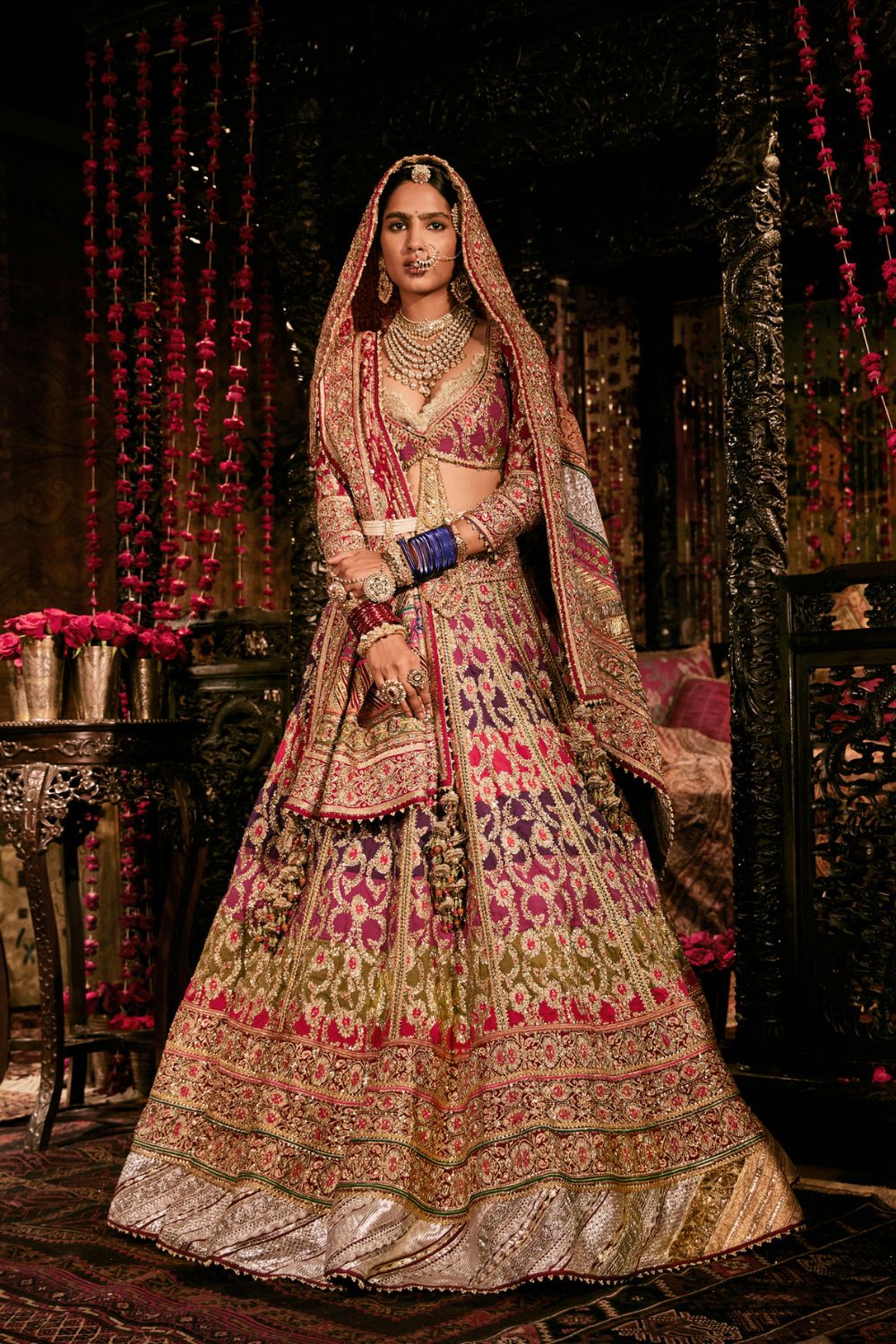 Multi Colour Lehenga Set