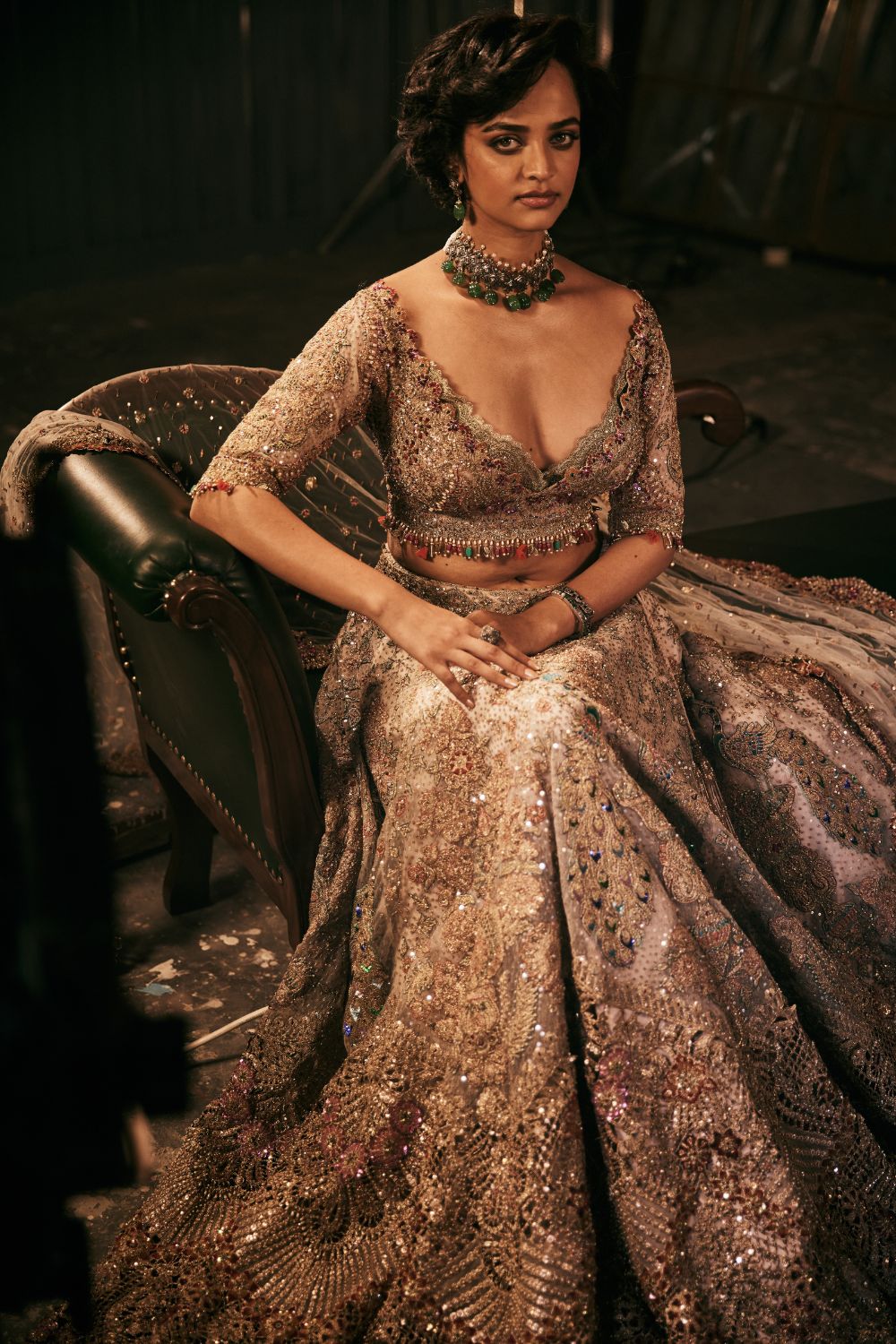 Ecru  Lehenga Set