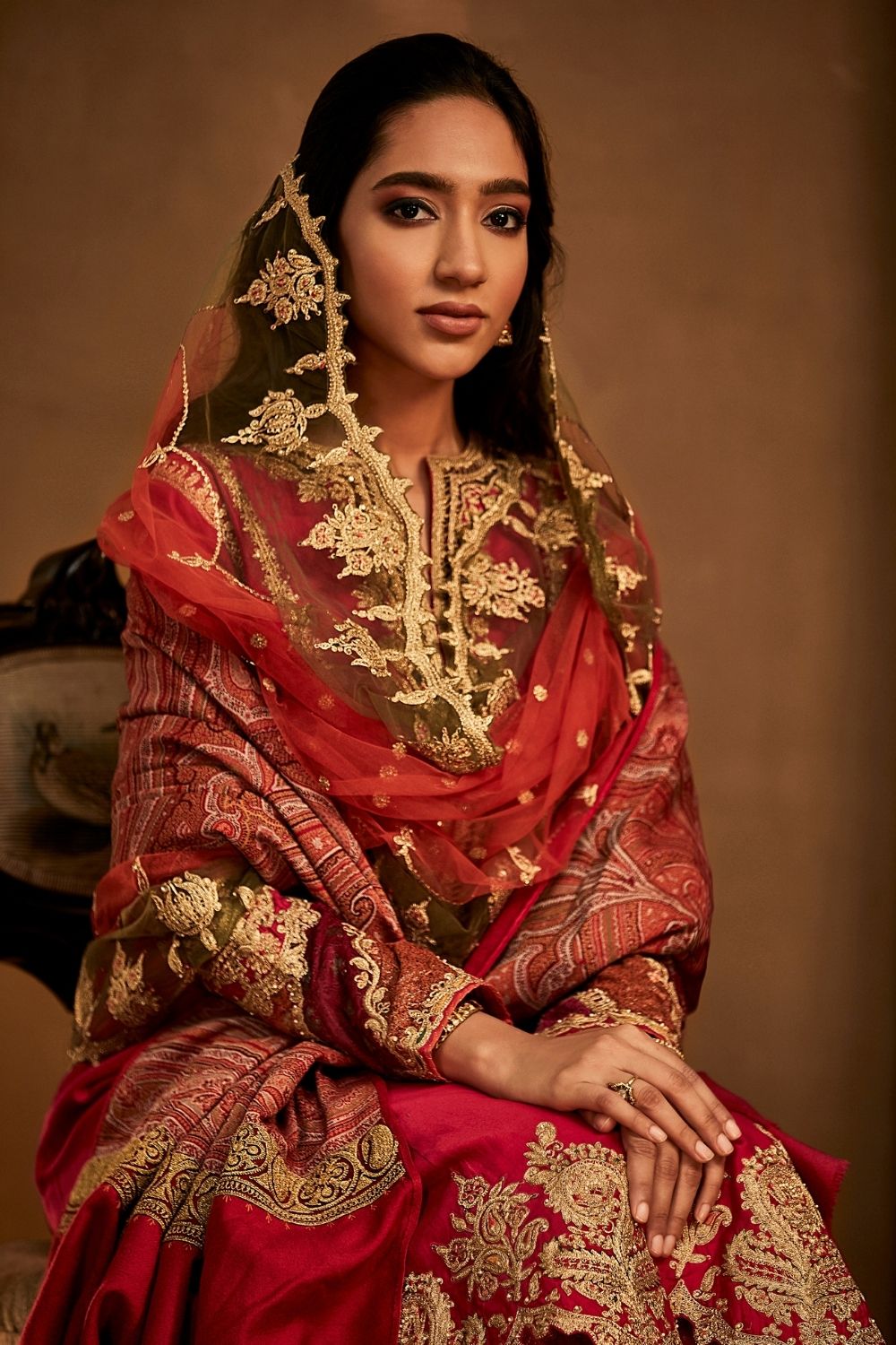 Red kalidar Salwar Set
