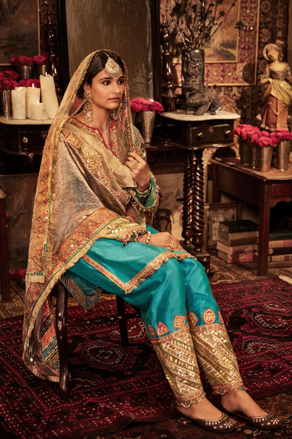 Turquoise kurta set