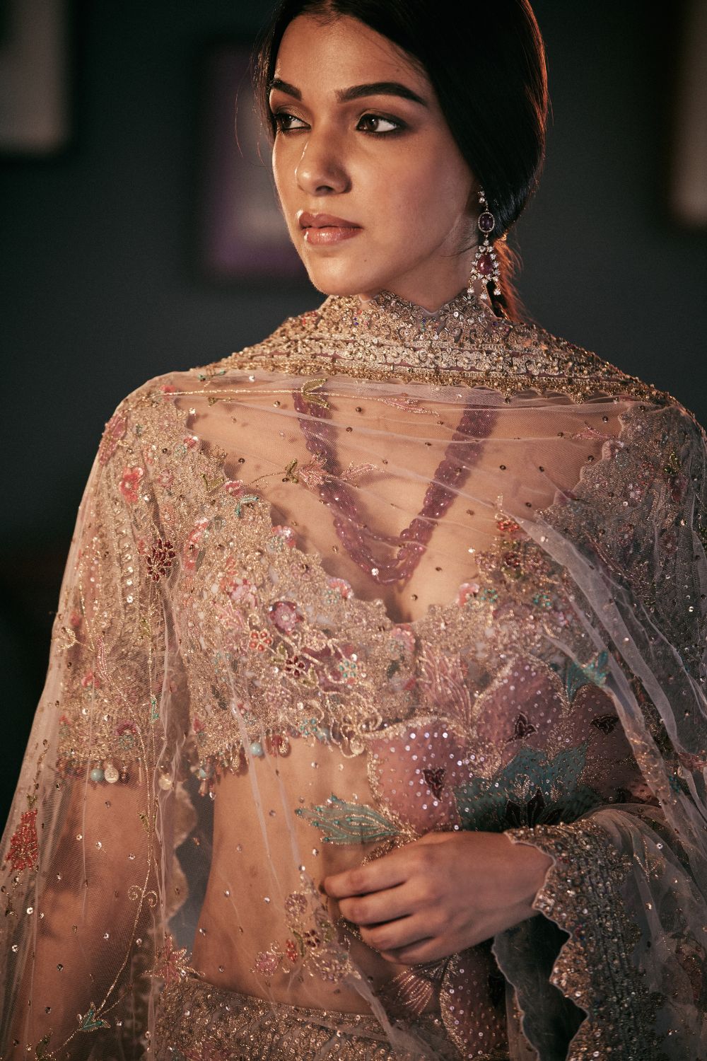 Pale grey Lehenga Set