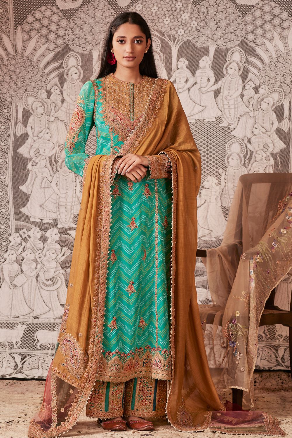 Turquoise kurta set