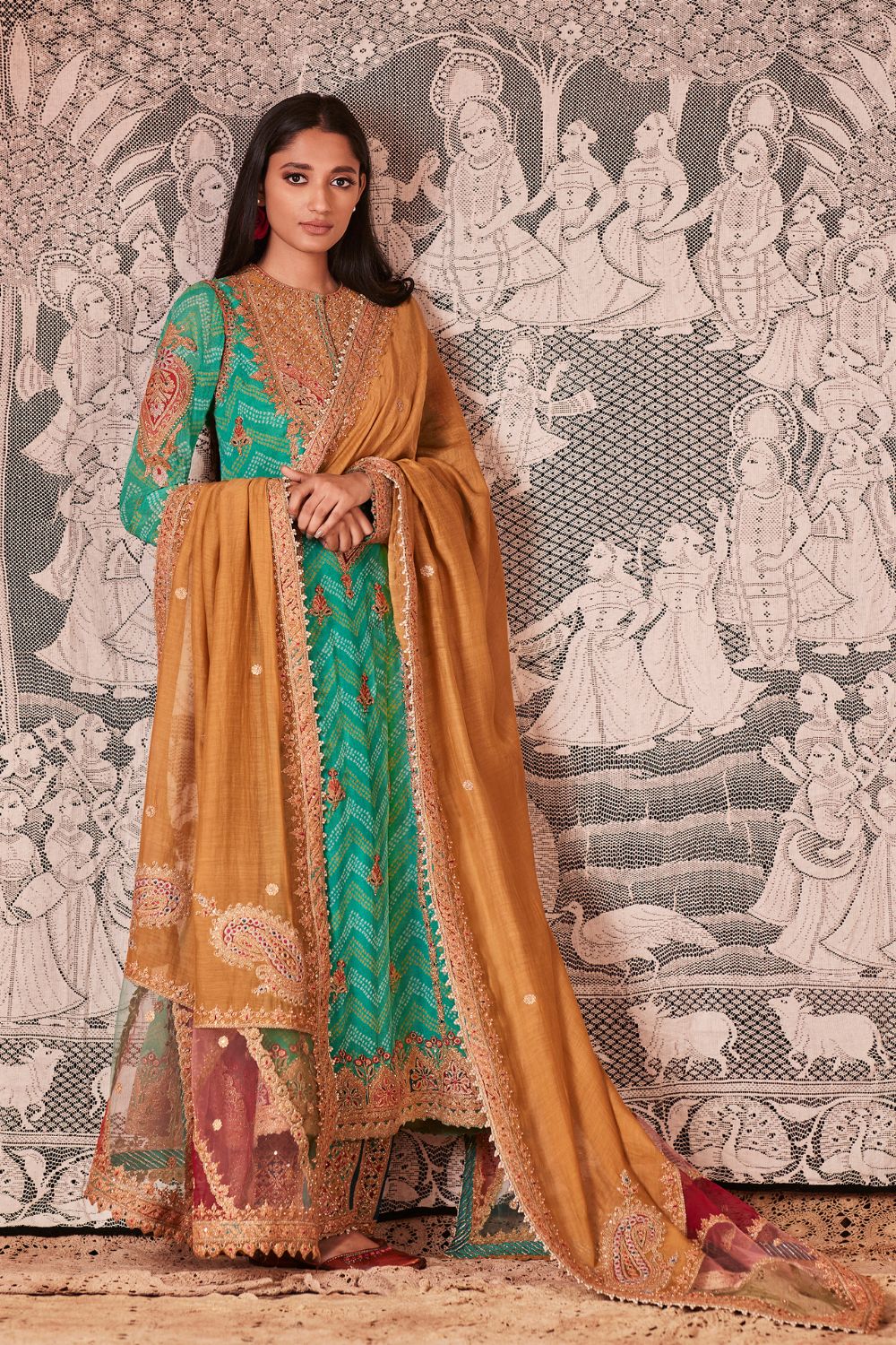 Turquoise kurta set