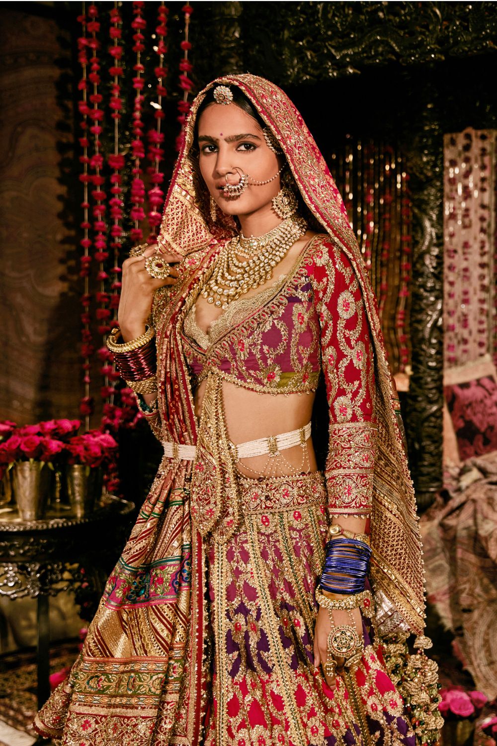 Multi Colour Lehenga Set