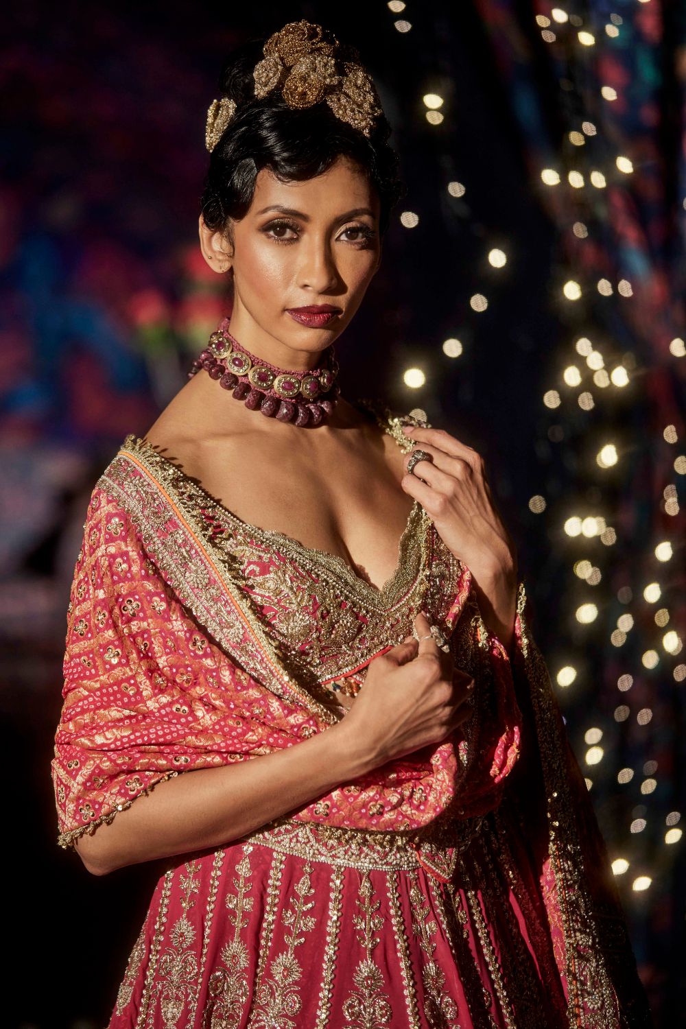Rani Pink Shikargah Lehenga