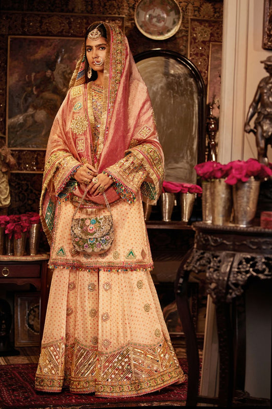 Butterscotch sharara set