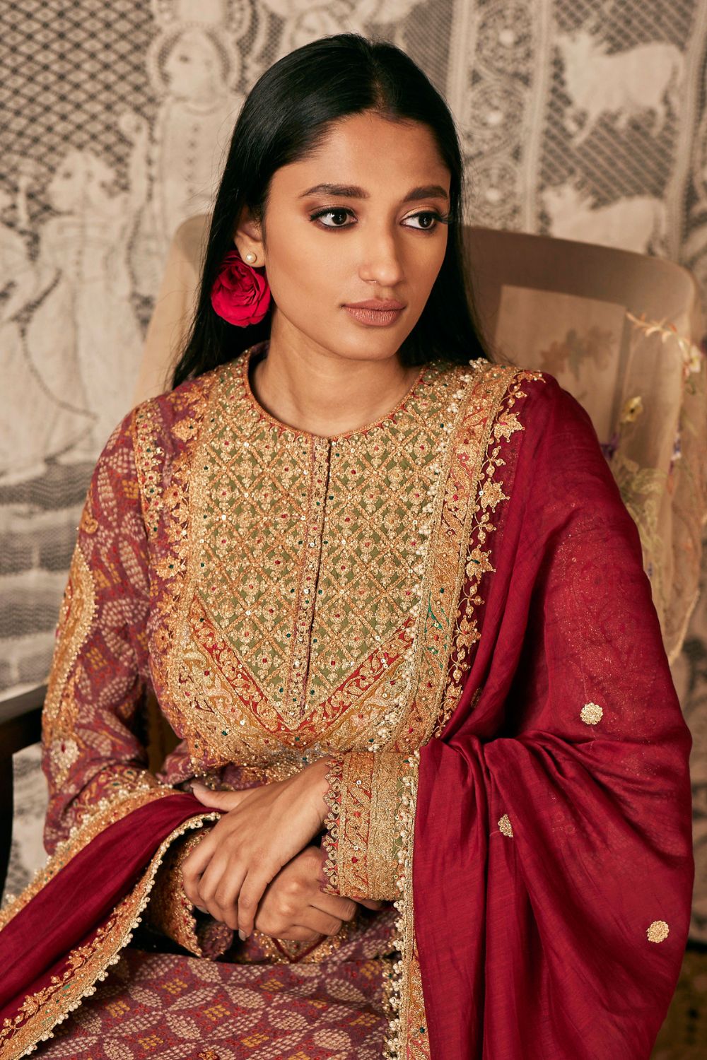 Mauve kurta set