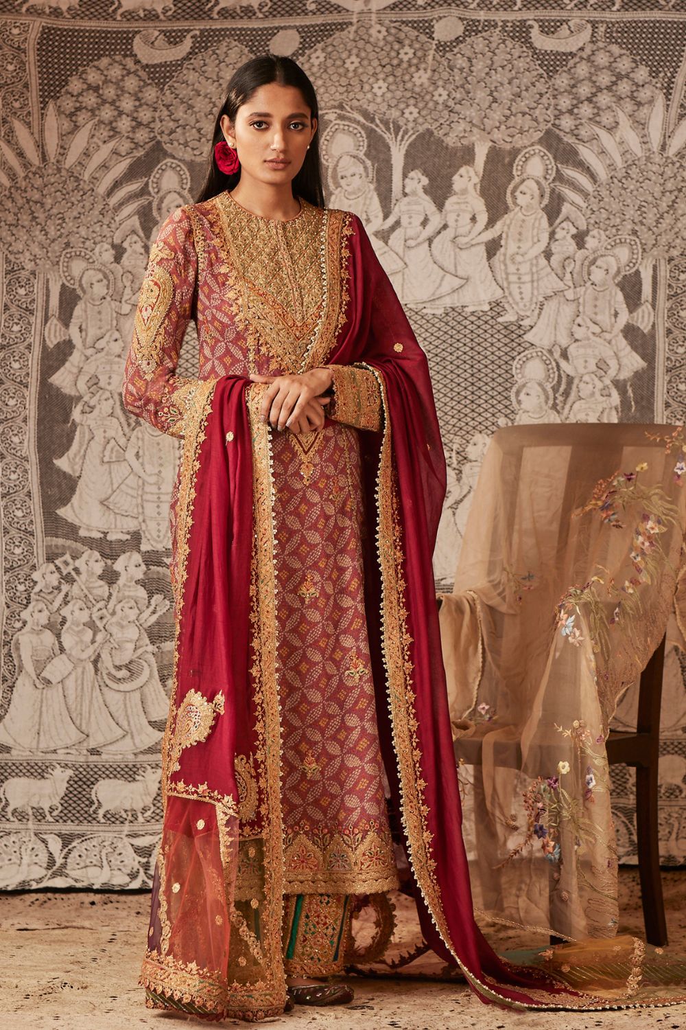 Mauve kurta set
