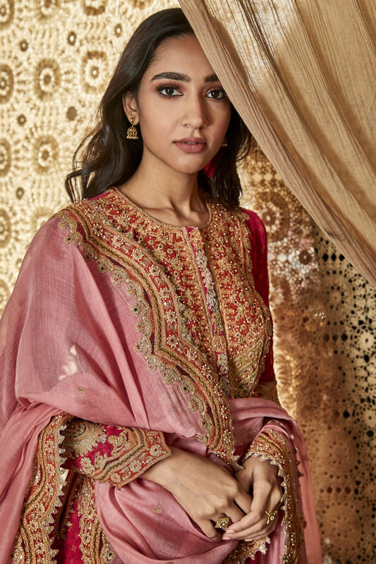 Rani Pink kalidar sharara set