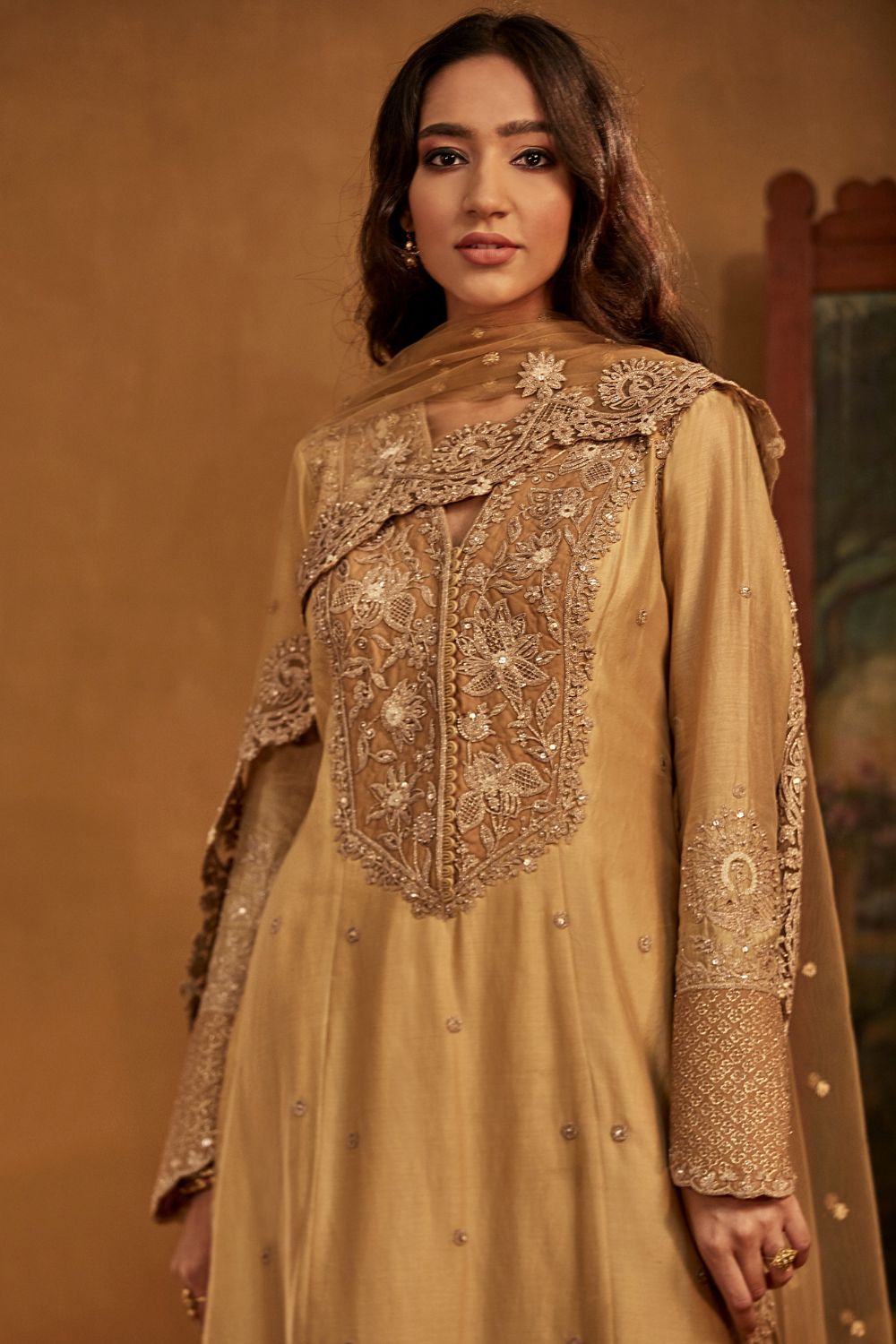 Khaki Kurta and pants set