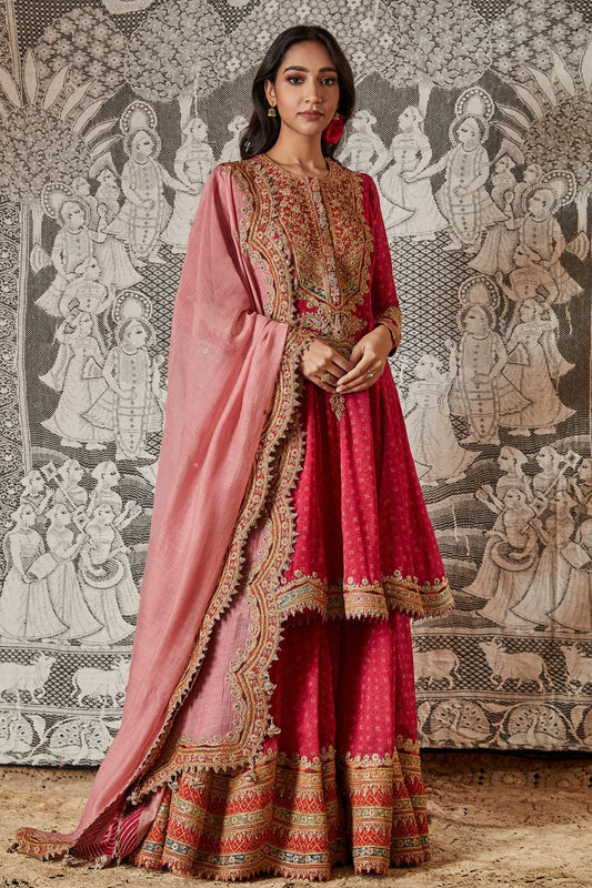 Rani Pink kalidar sharara set