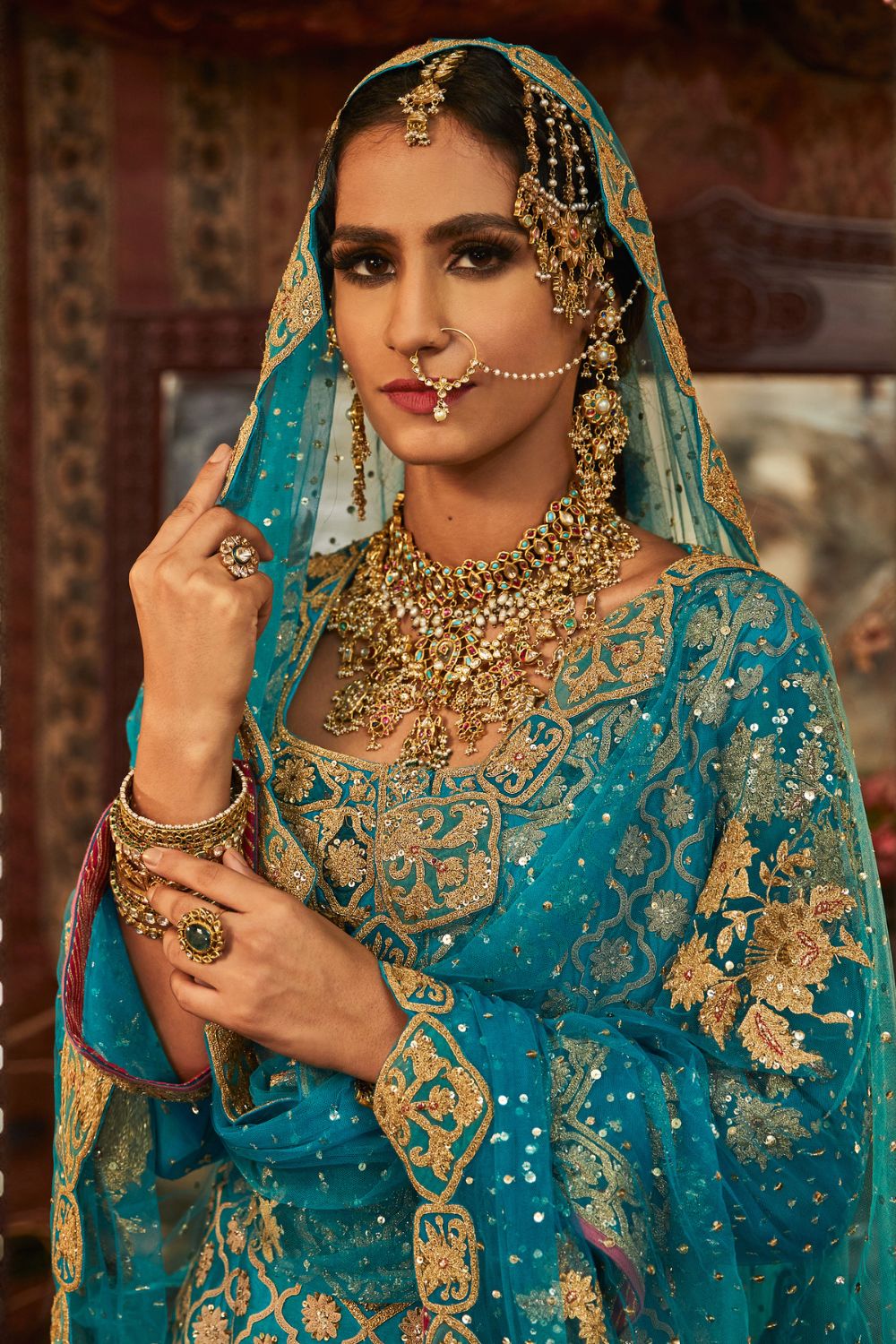 Firozi blue Sharara Set