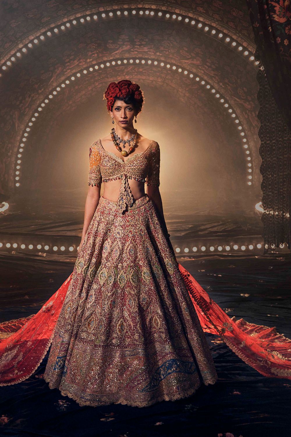 Deep Red Lehenga Set