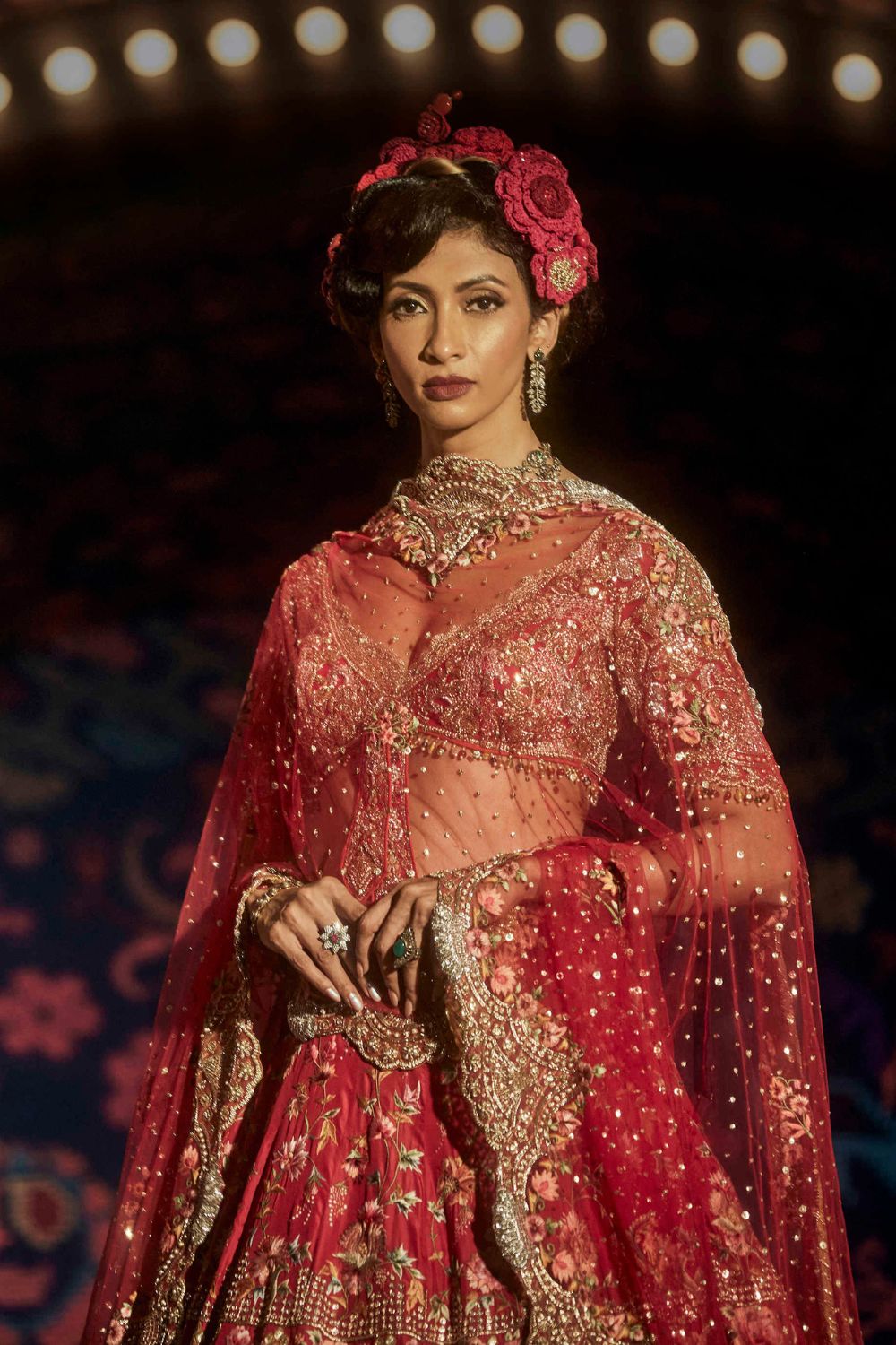 Cherry Red Lehenga Set