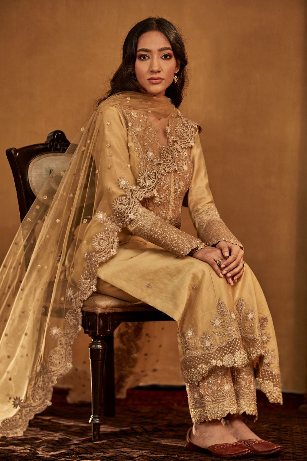 Khaki Kurta and pants set