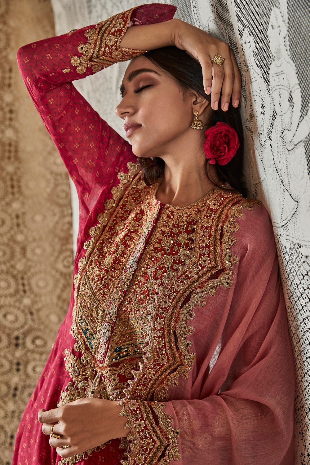 Rani Pink kalidar sharara set