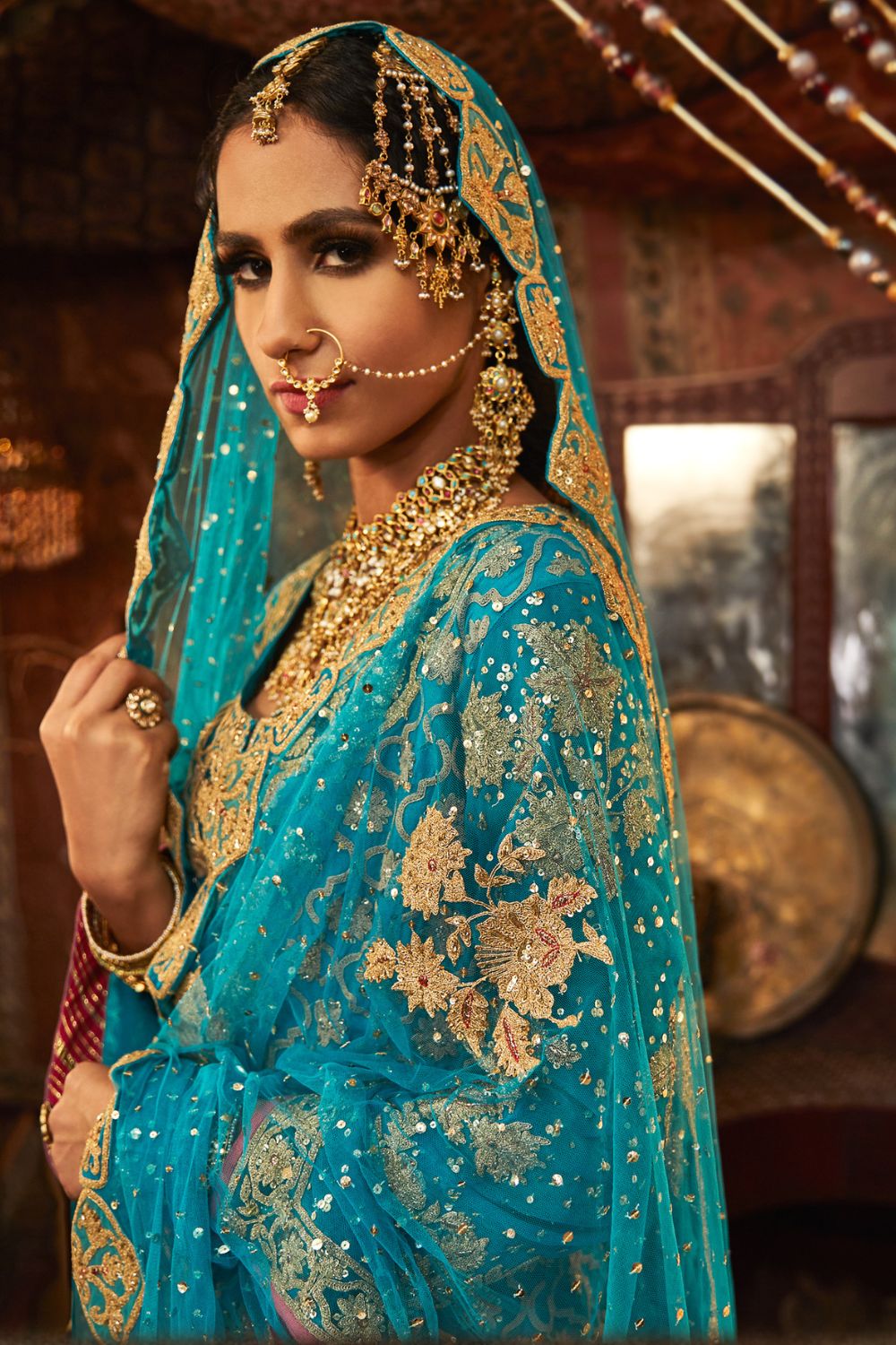 Firozi blue Sharara Set