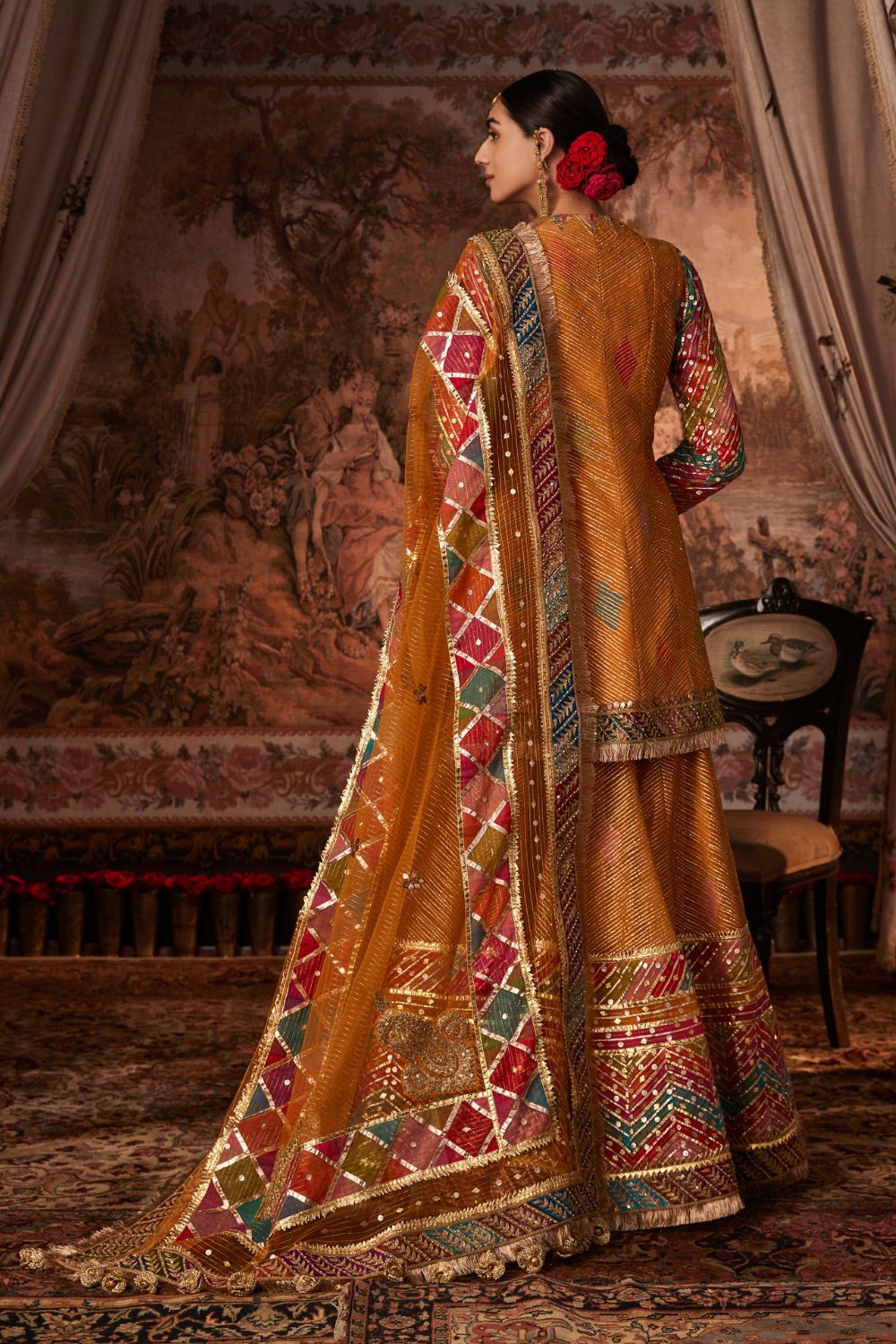 Mustard Sharara set