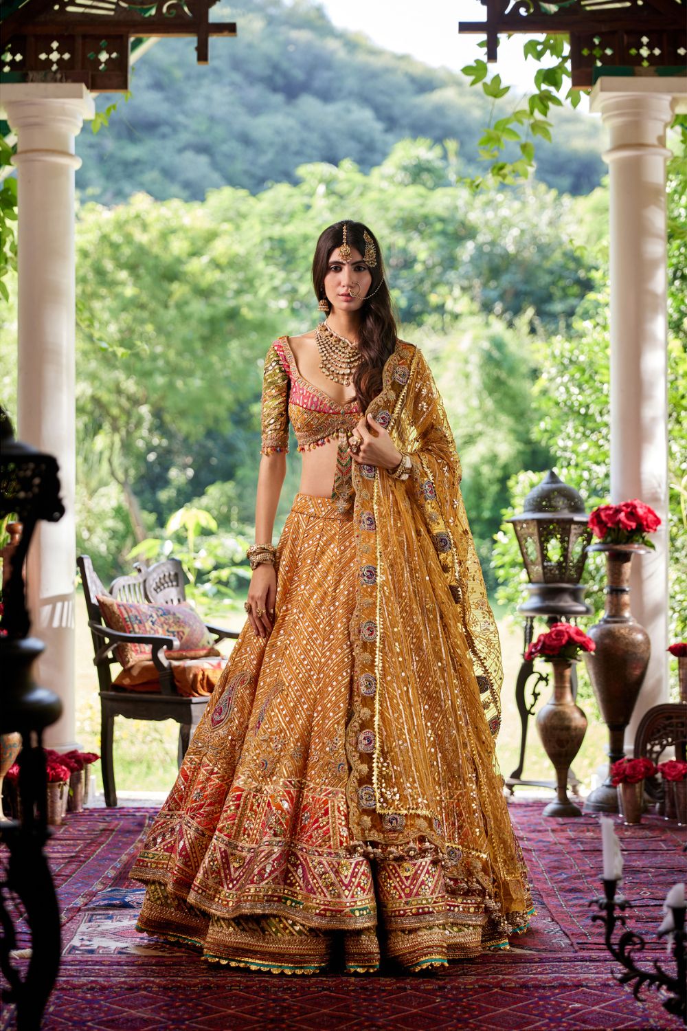 Mustard Yellow Lehenga set