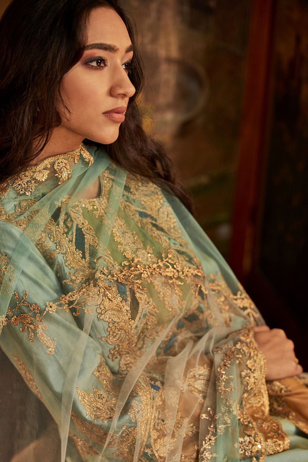 Ice Blue Kurta and Salwar Set