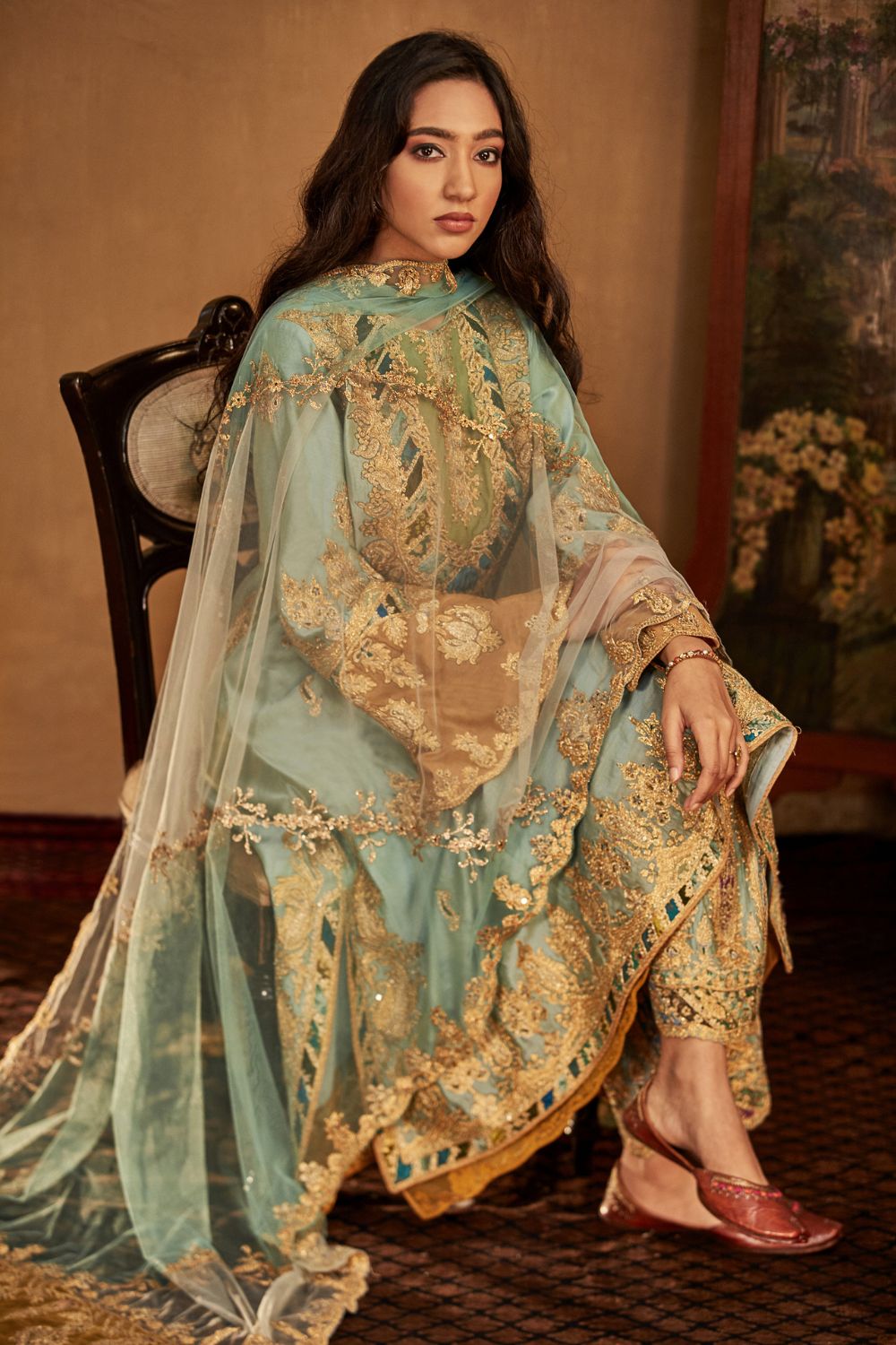 Ice Blue Kurta and Salwar Set