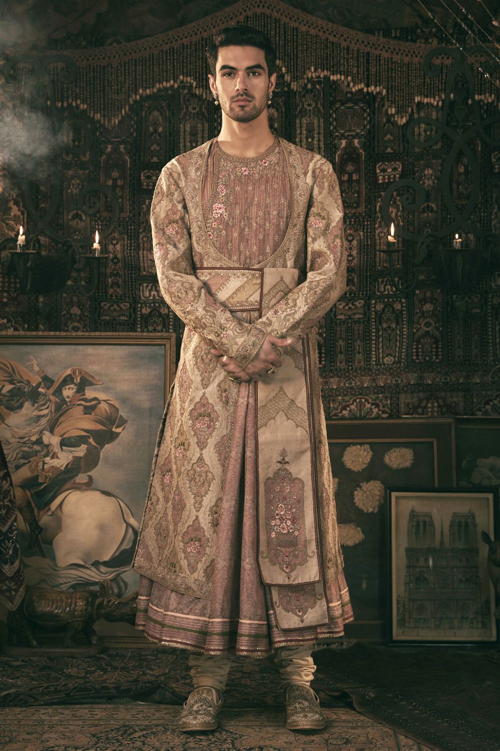 Ivory  Silk Choga Set