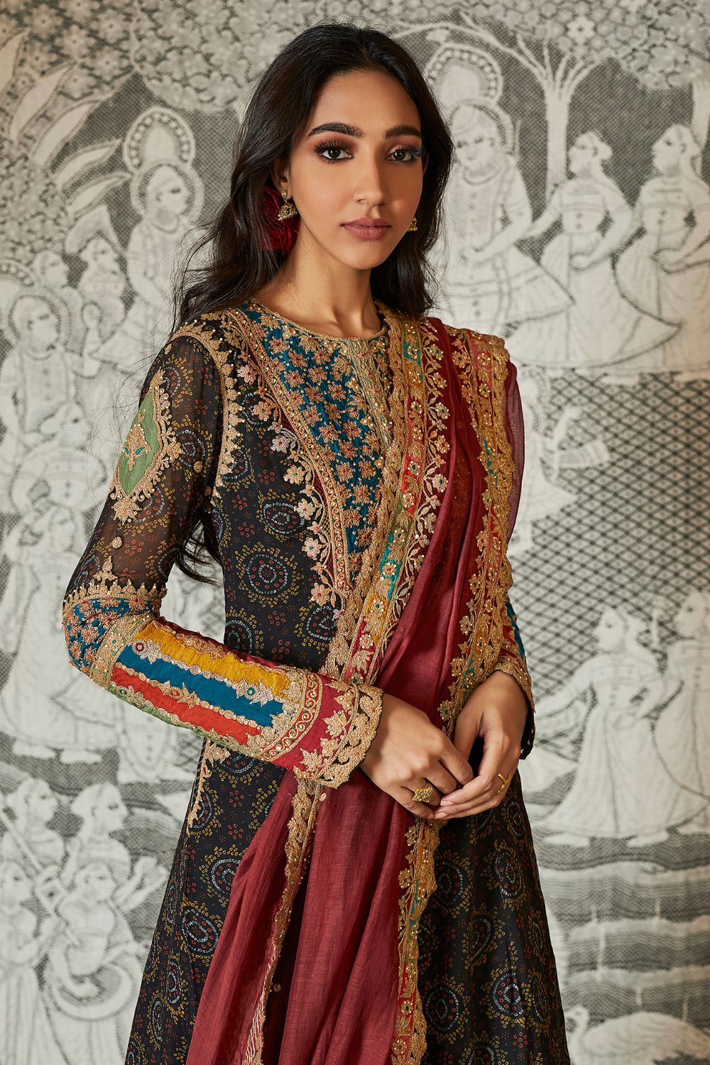 Black kurta sharara set
