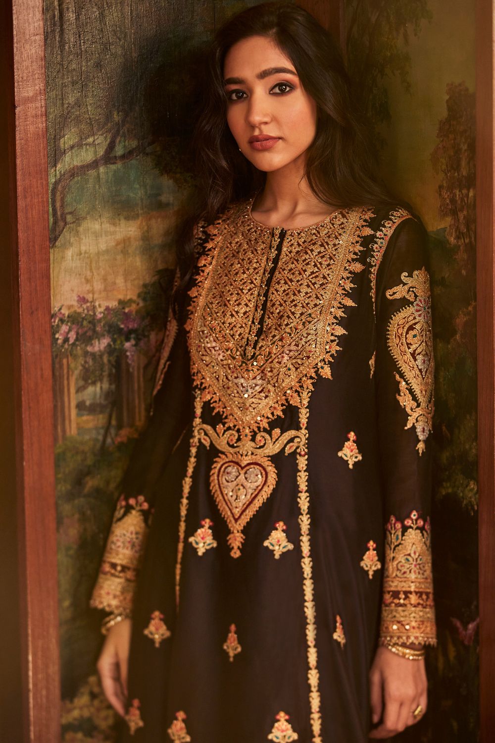 Black kurta and pants set