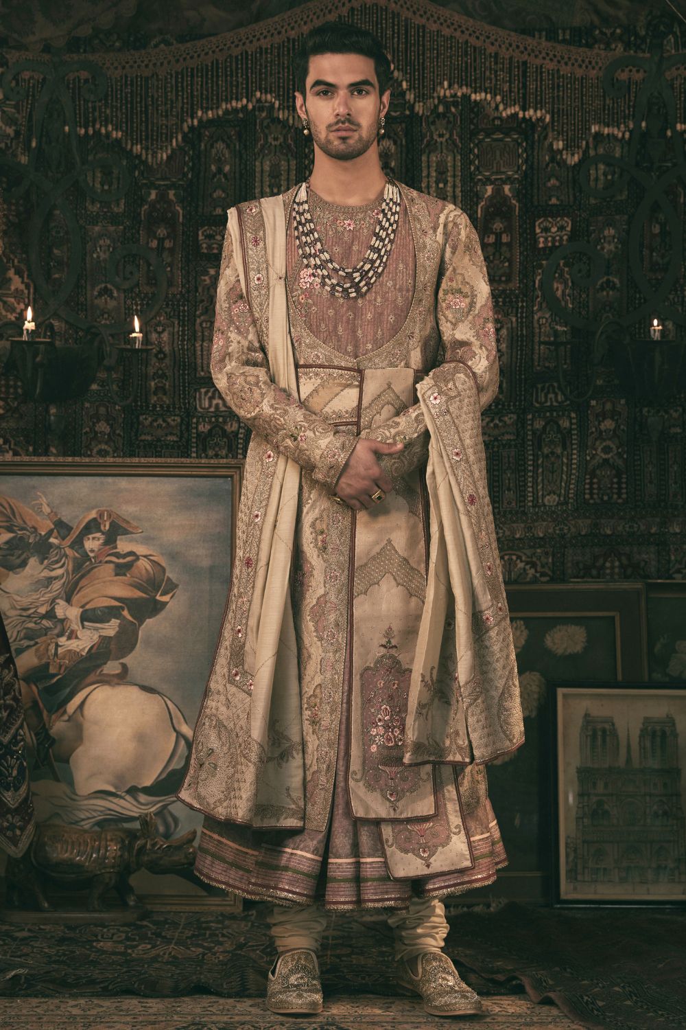Ivory  Silk Choga Set