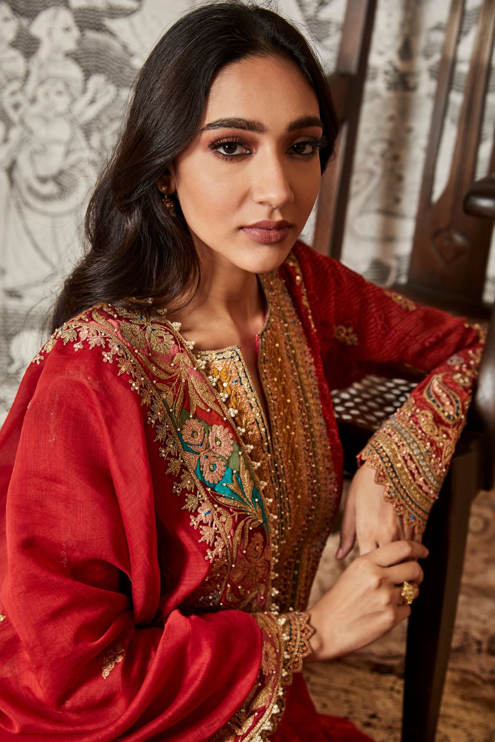 Red kalidar set