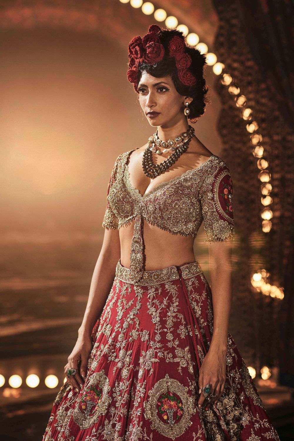 Pomegranate Lehenga Set