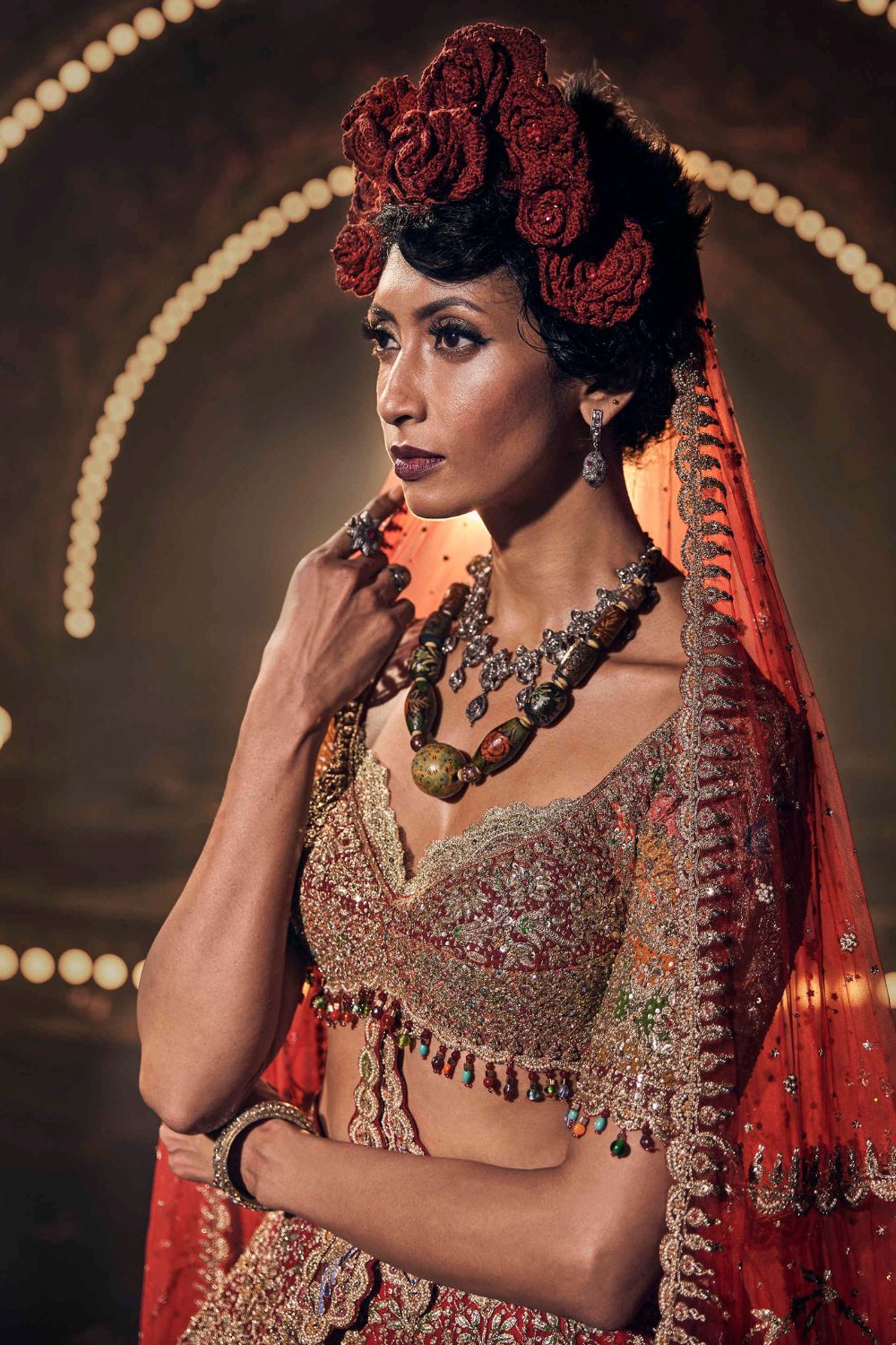Deep Red Lehenga Set