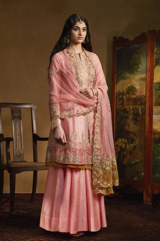 Pink Kurta and Sharara set