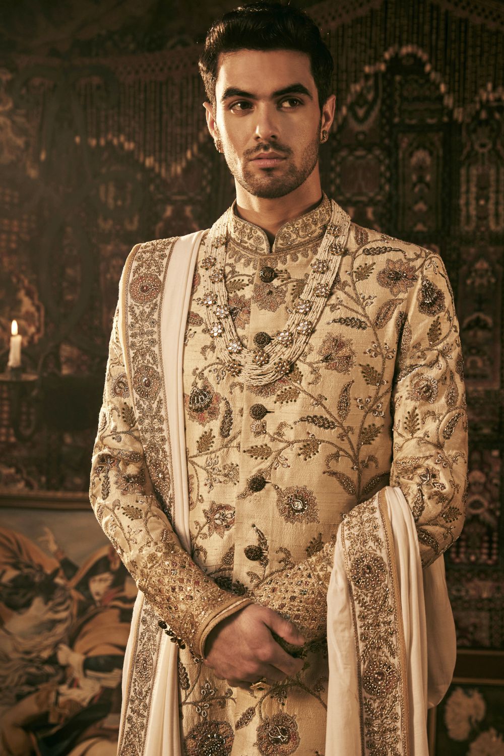 Ivory Sherwani Set