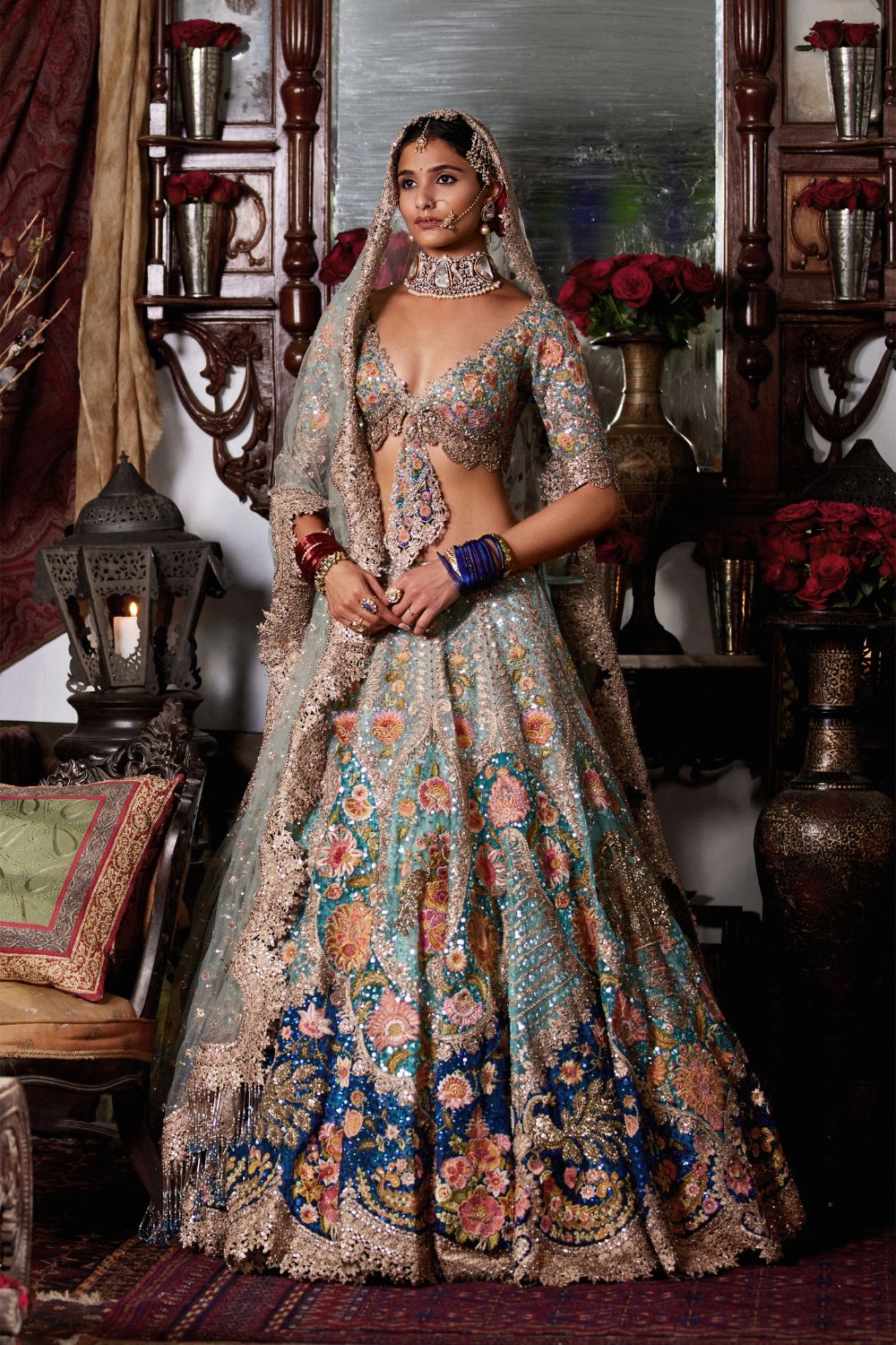 Sapphire Blue Lehenga Set
