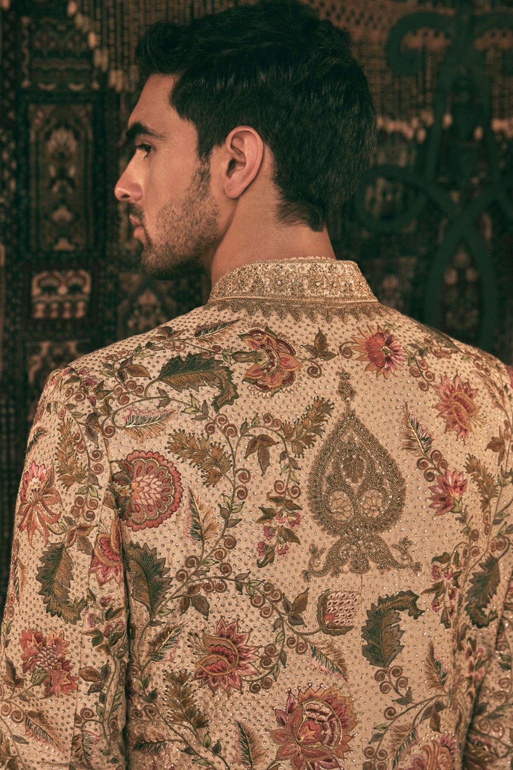 Ivory gold Sherwani Set