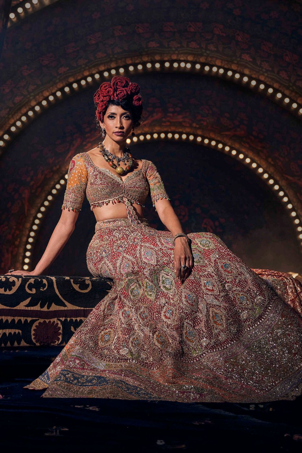 Deep Red Lehenga Set
