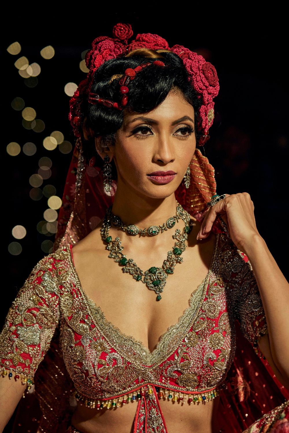 Cherry Red Lehenga Set