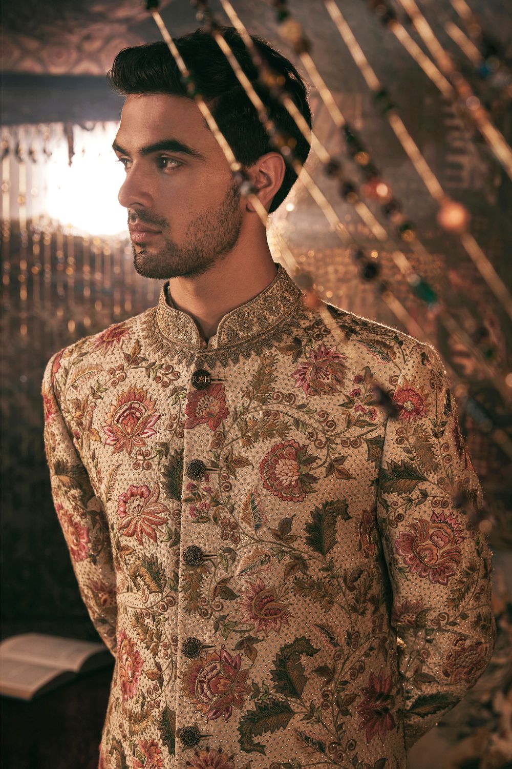 Ivory gold Sherwani Set