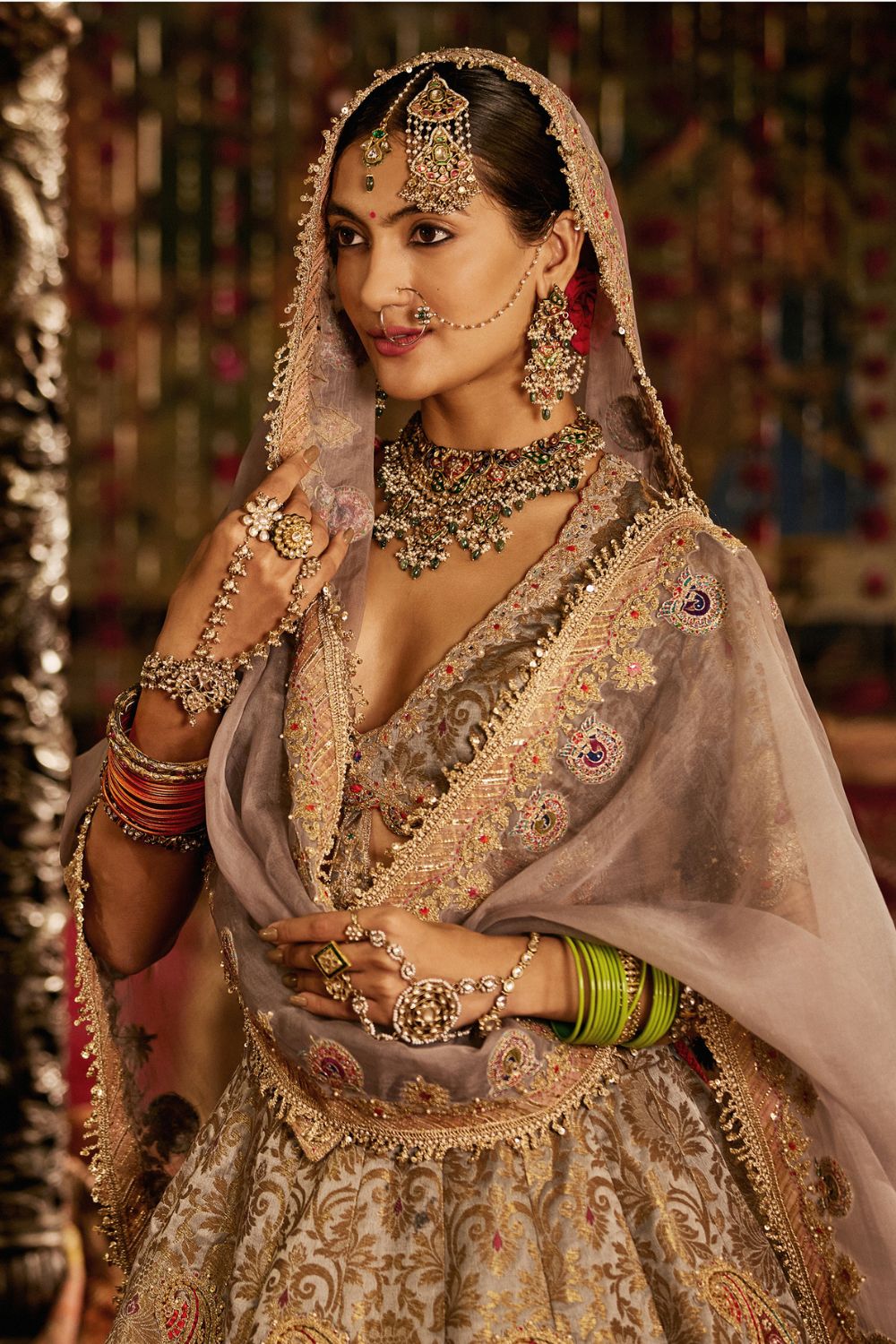 Pewter grey Lehenga Set